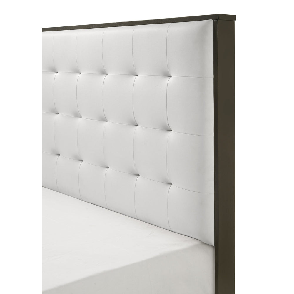 Sharpe Dark Finish Bedroom Suite | Tufted Headboard | Twin to King