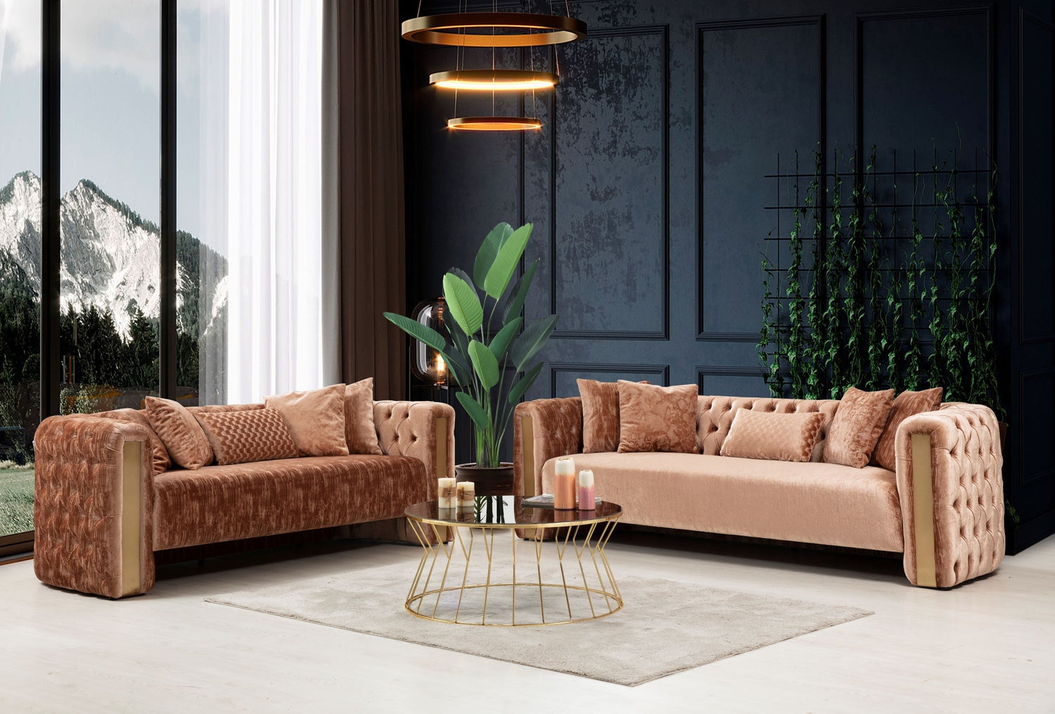 Scarlett Plush Sofa & Loveseats