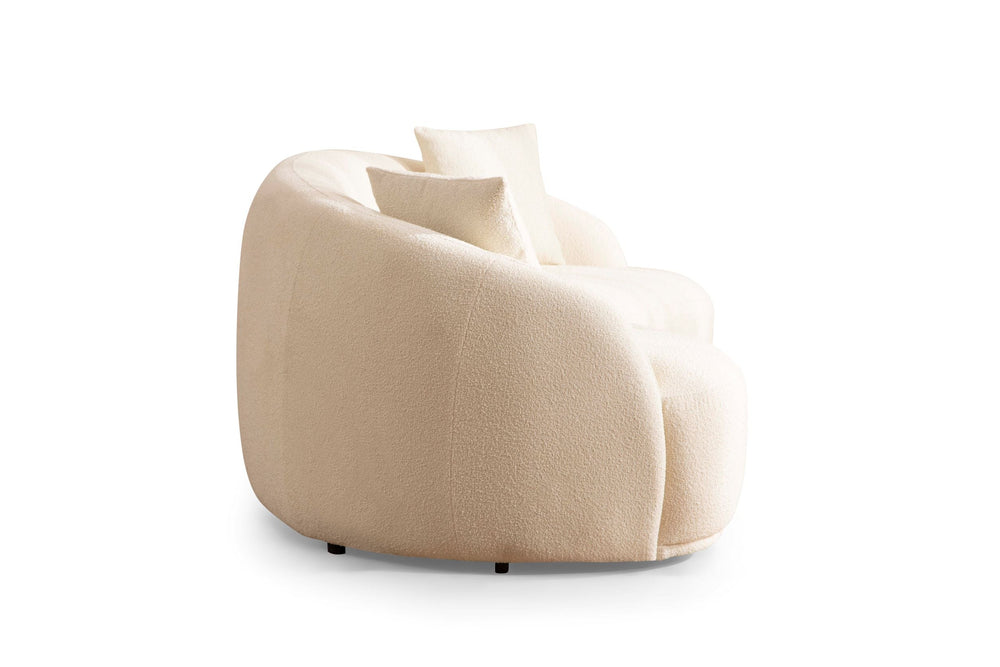Bonita Ivory Boucle Sofa 91"