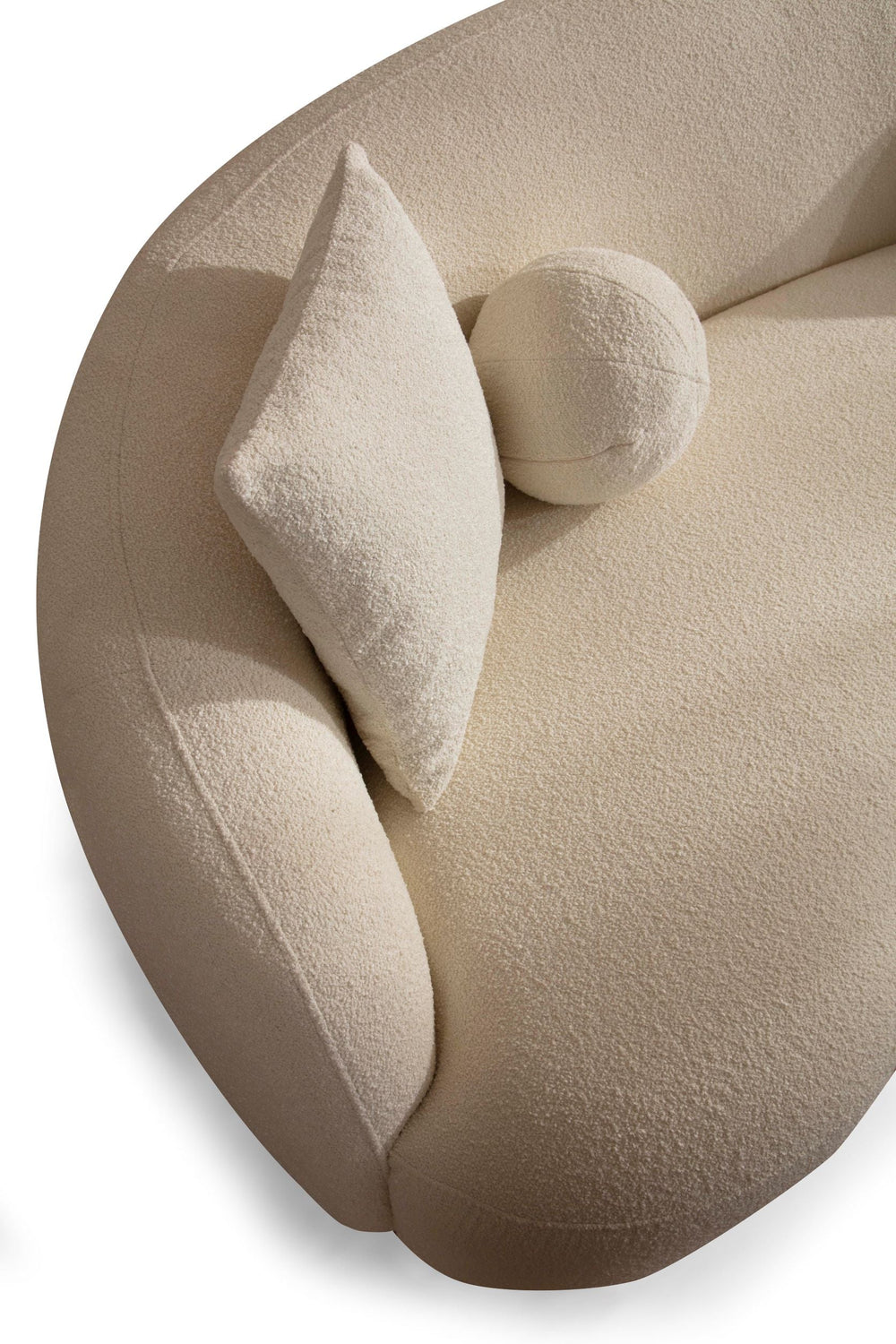 Bonita Ivory Boucle Loveseat 81"