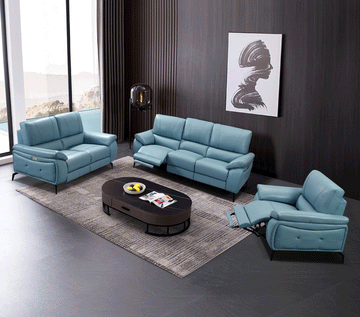 Blue w/ electric recliners