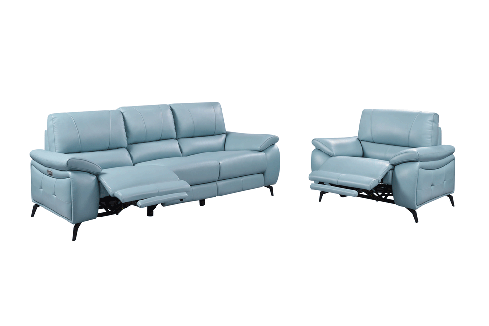Blue w/ electric recliners