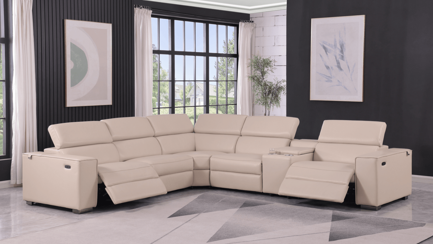 Picasso 6-PC Beige 2 Power Reclining Set