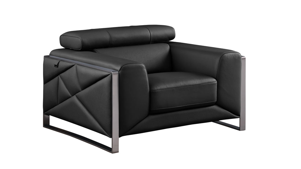 Giorgio Black 3-PC Sofa Living Room Set