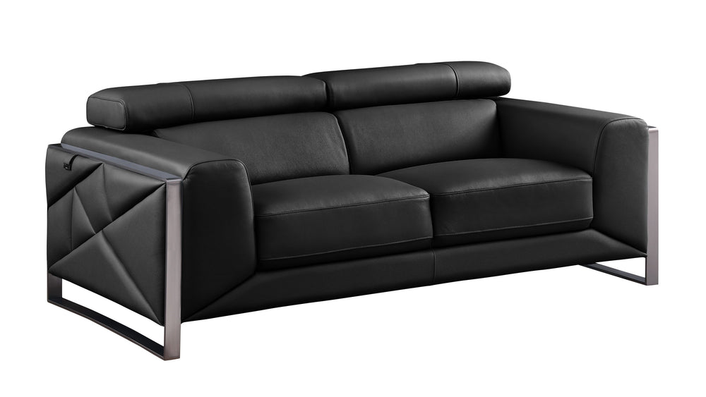 Giorgio Black 3-PC Sofa Living Room Set