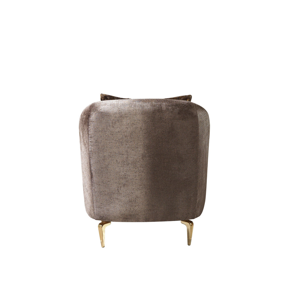Santana Coffee Velvet Accent Chair | Modern Living Room Chair