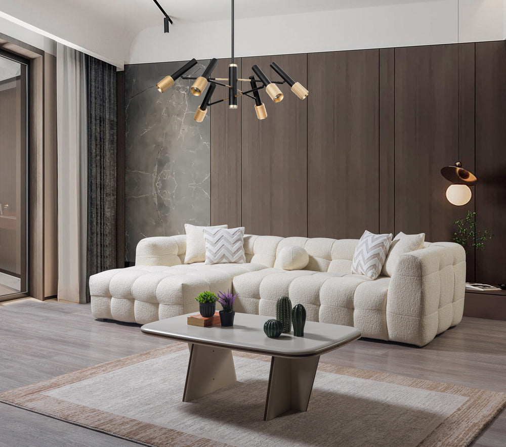 Ivy Ivory Boucle LAF 110" Sectional