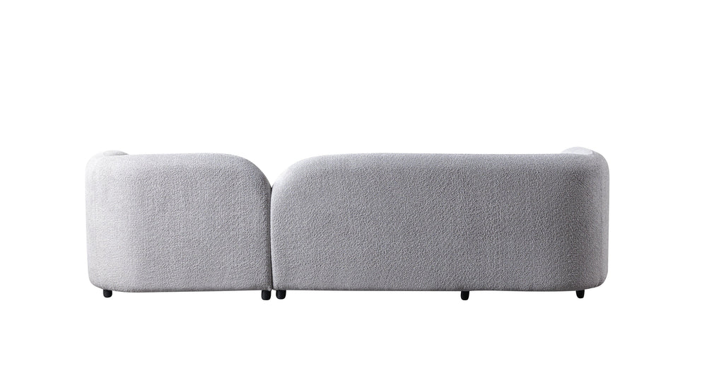 Liva Gray Boucle RAF 110" Sectional