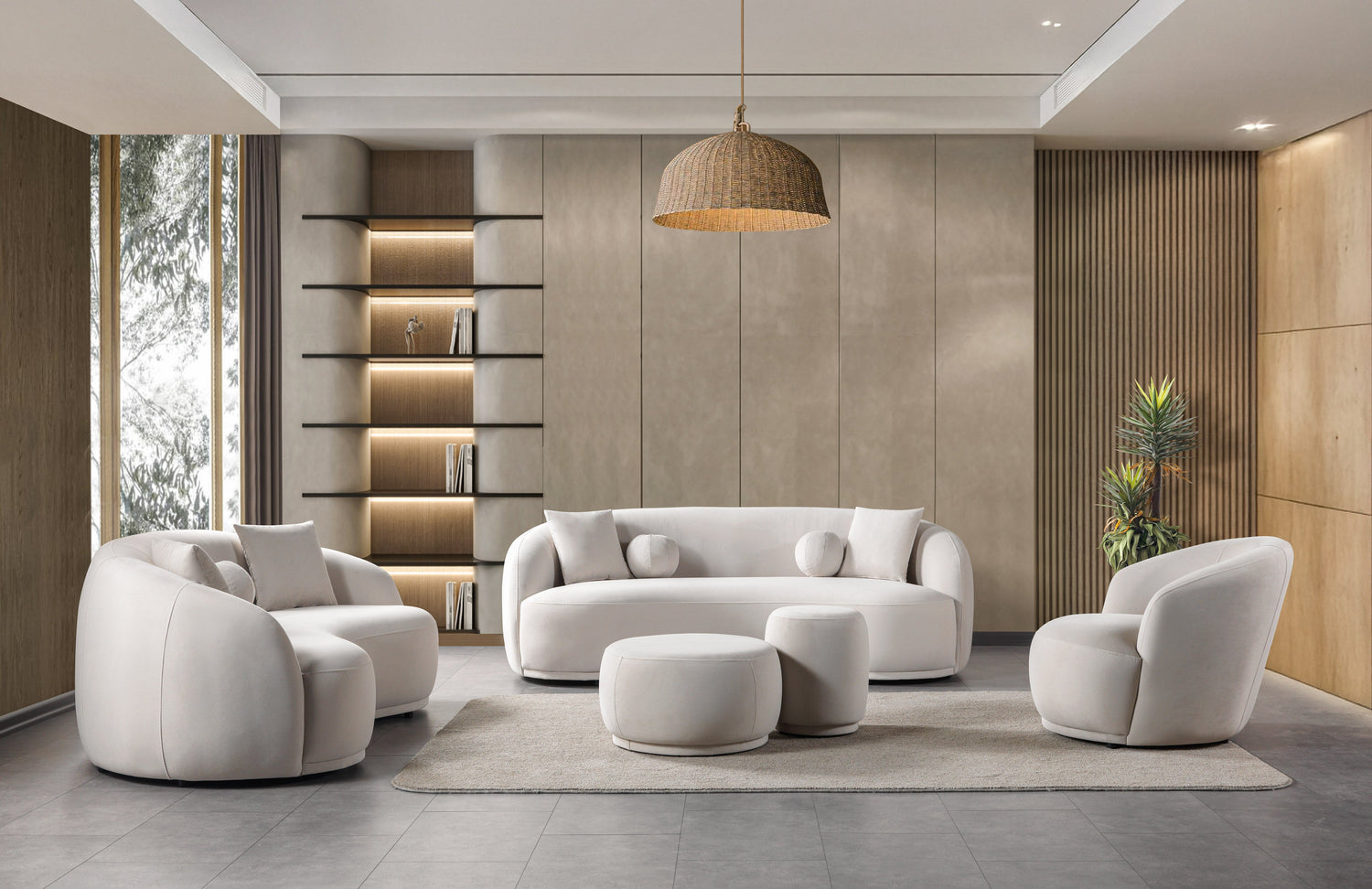 Bonita Ivory Velvet Accent Chair