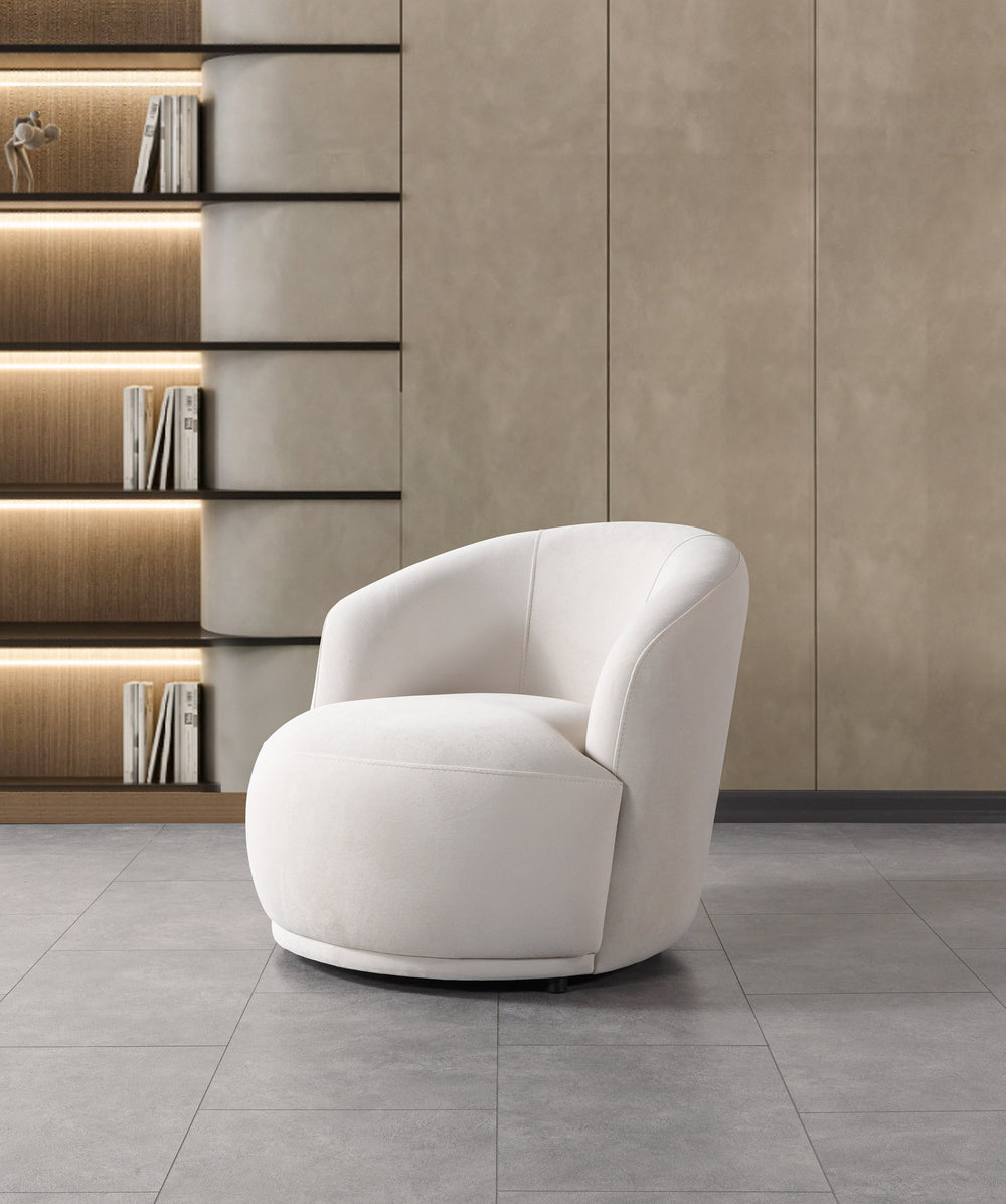 Bonita Ivory Velvet Accent Chair