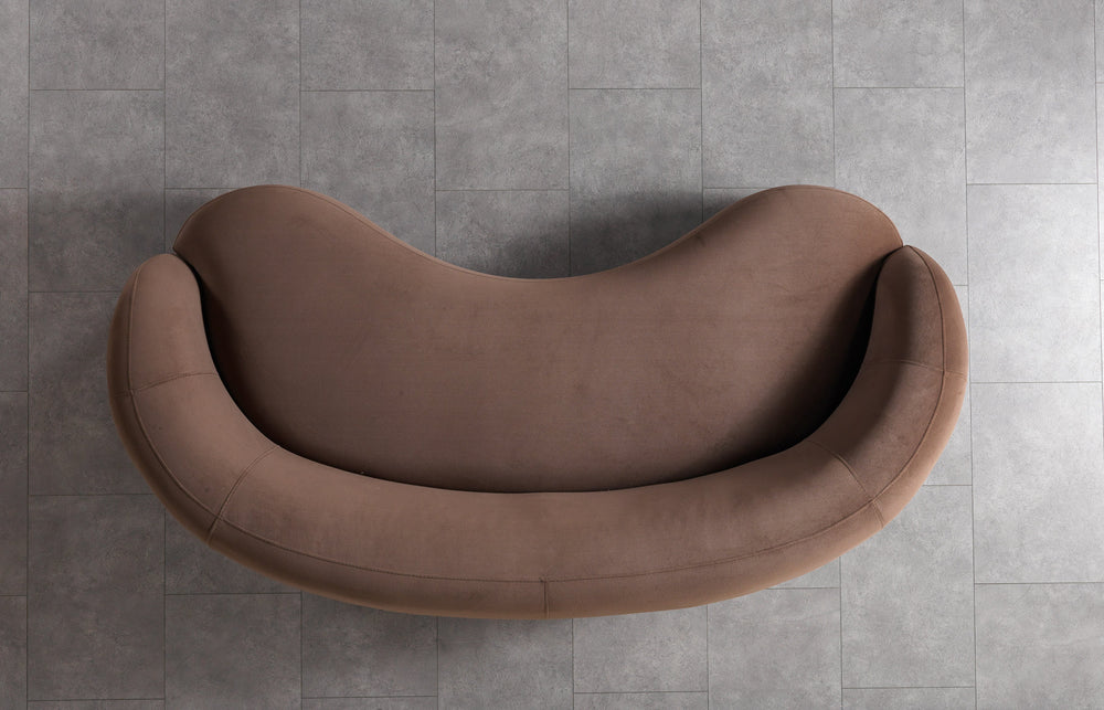 Bonita Coffee Velvet Sofa 91" & Loveseat 81"