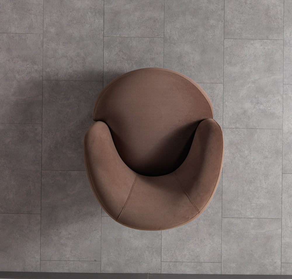 Bonita Coffee Velvet Accent Chair