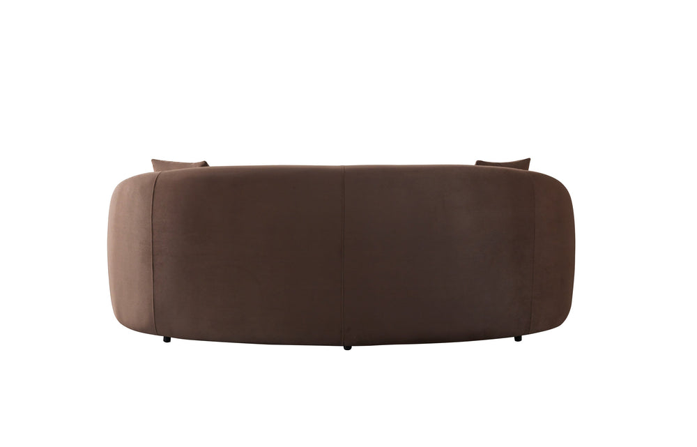 Bonita Coffee Velvet Sofa 91"