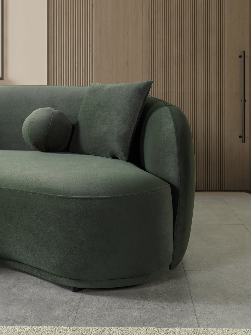 Bonita Green Velvet Sofa 91"