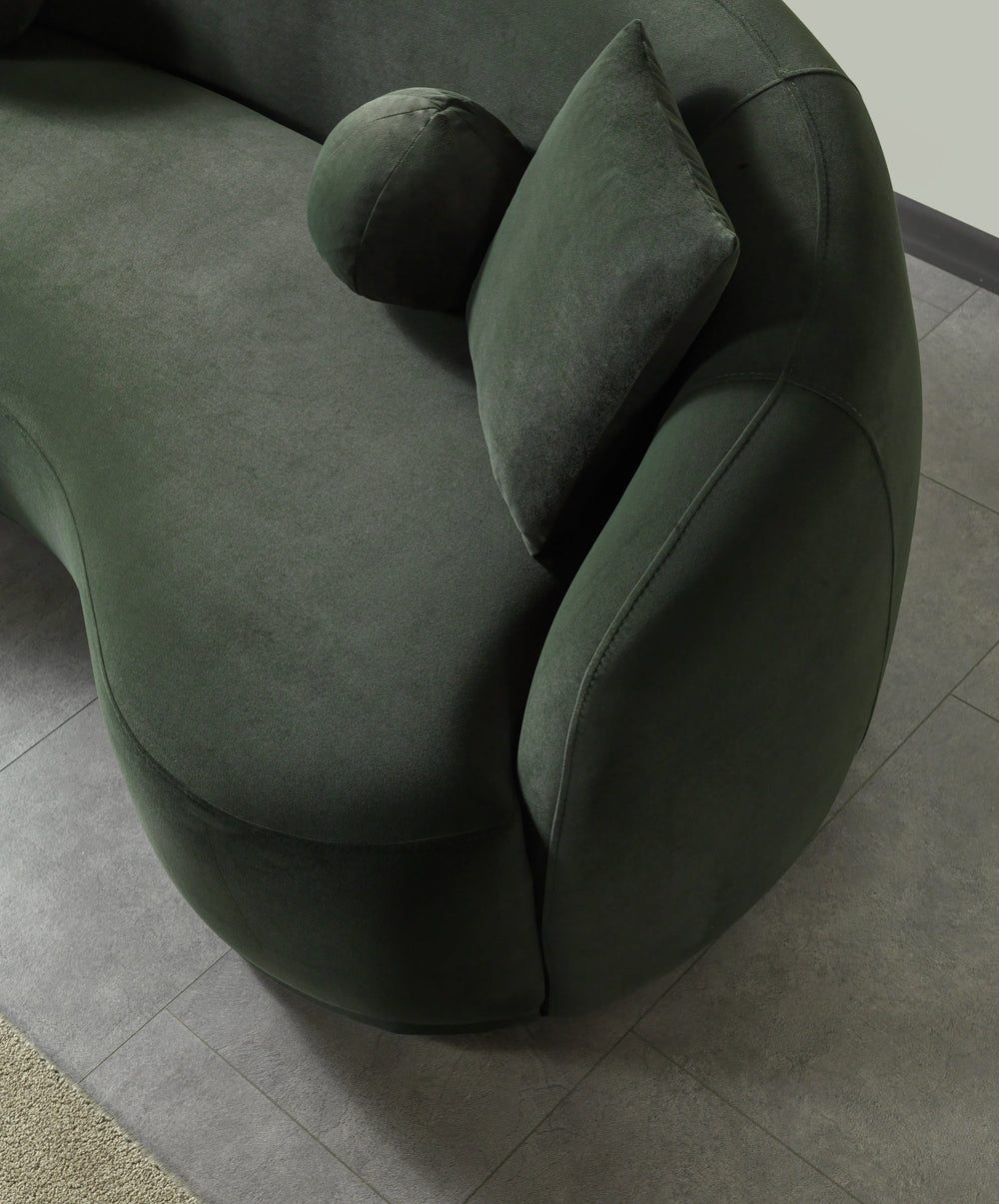 Bonita Green Velvet Sofa & Loveseat