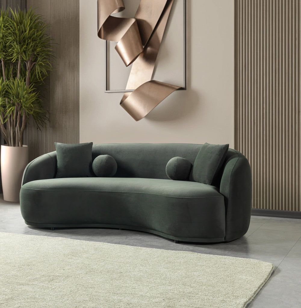 Bonita Green Velvet Sofa & Loveseat