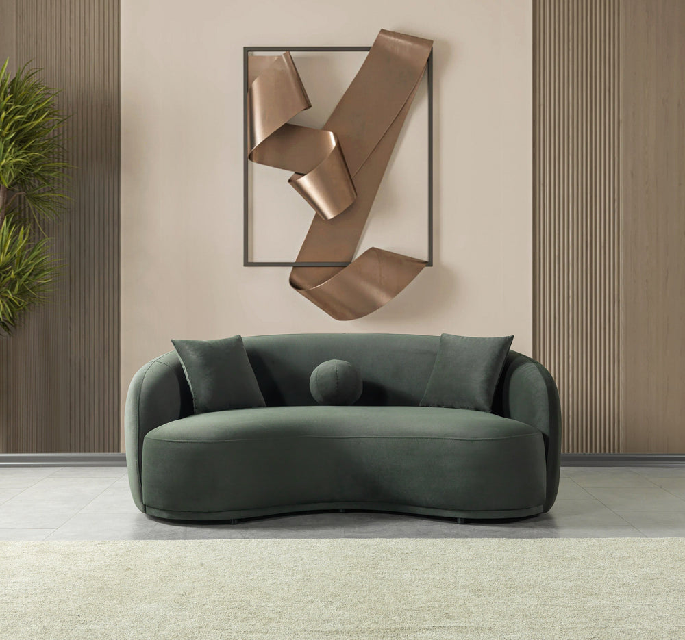 Bonita Green Velvet Sofa & Loveseat
