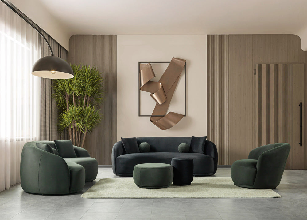 Bonita Green Velvet Sofa & Loveseat