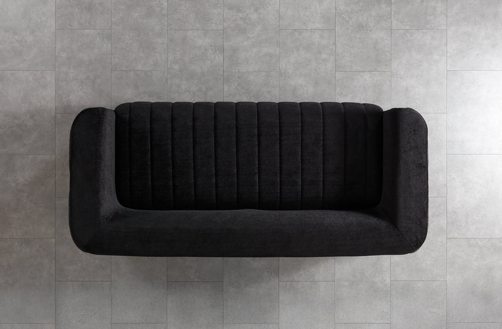 Carlina Black Velvet Sofa & Loveseats