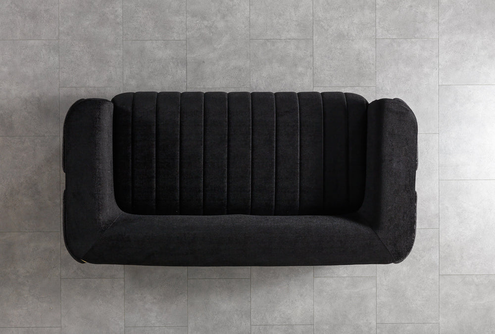 Carlina Black Velvet Sofa & Loveseats