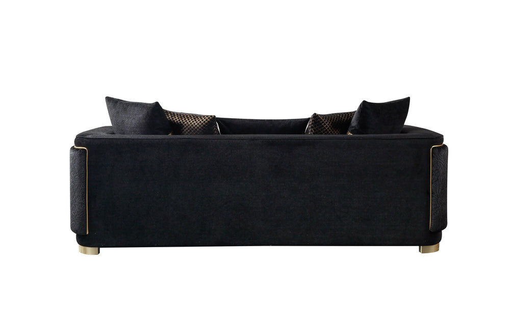 Carlina Black Velvet Sofa & Loveseats
