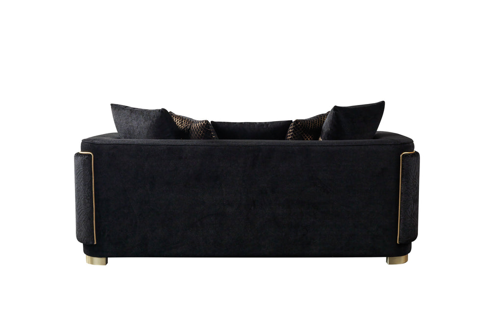 Carlina Black Velvet Sofa & Loveseats