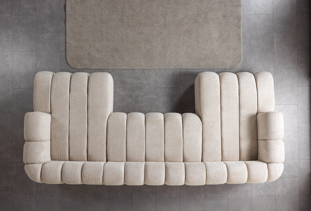 Lis Sand Boucle Double Chaise 147" Sectional