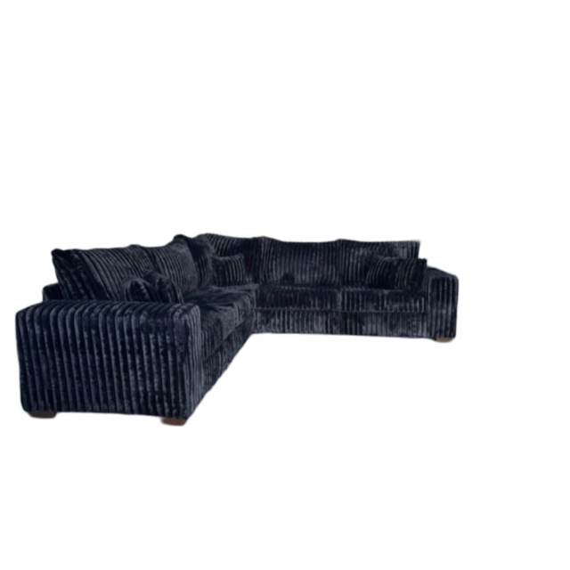 Noah Black Corduroy Sectional