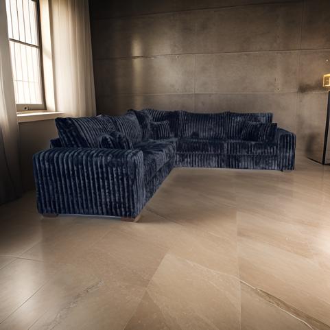Noah Black Corduroy Sectional