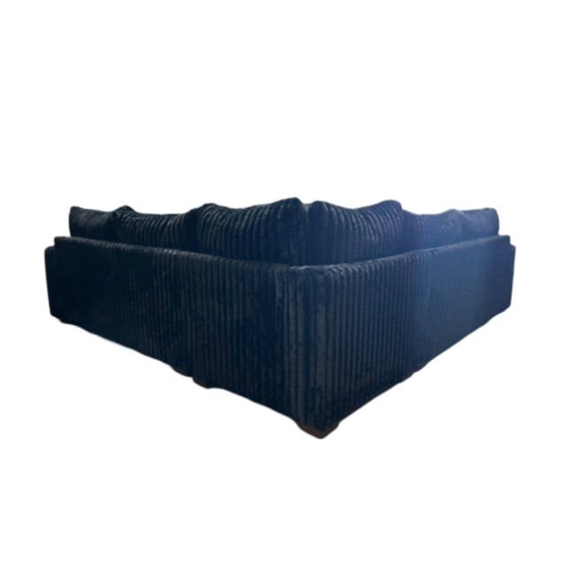 Noah Black Corduroy Sectional