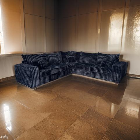 Noah Black Corduroy Sectional