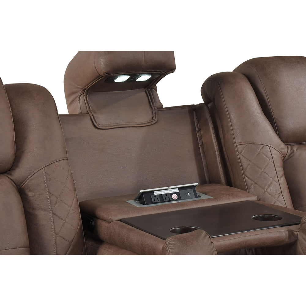 Ashley 3-PC Brown Fabric Power Recliner Set