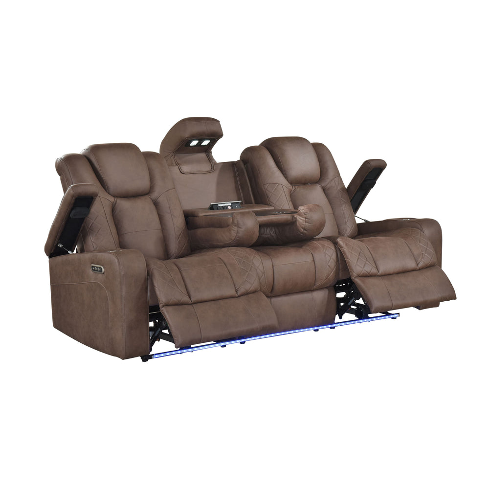 Ashley 3-PC Brown Fabric Power Recliner Set