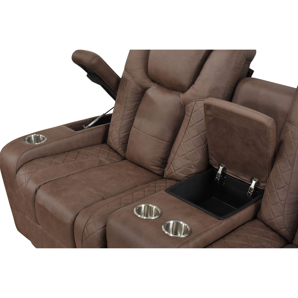 Ashley 3-PC Brown Fabric Power Recliner Set