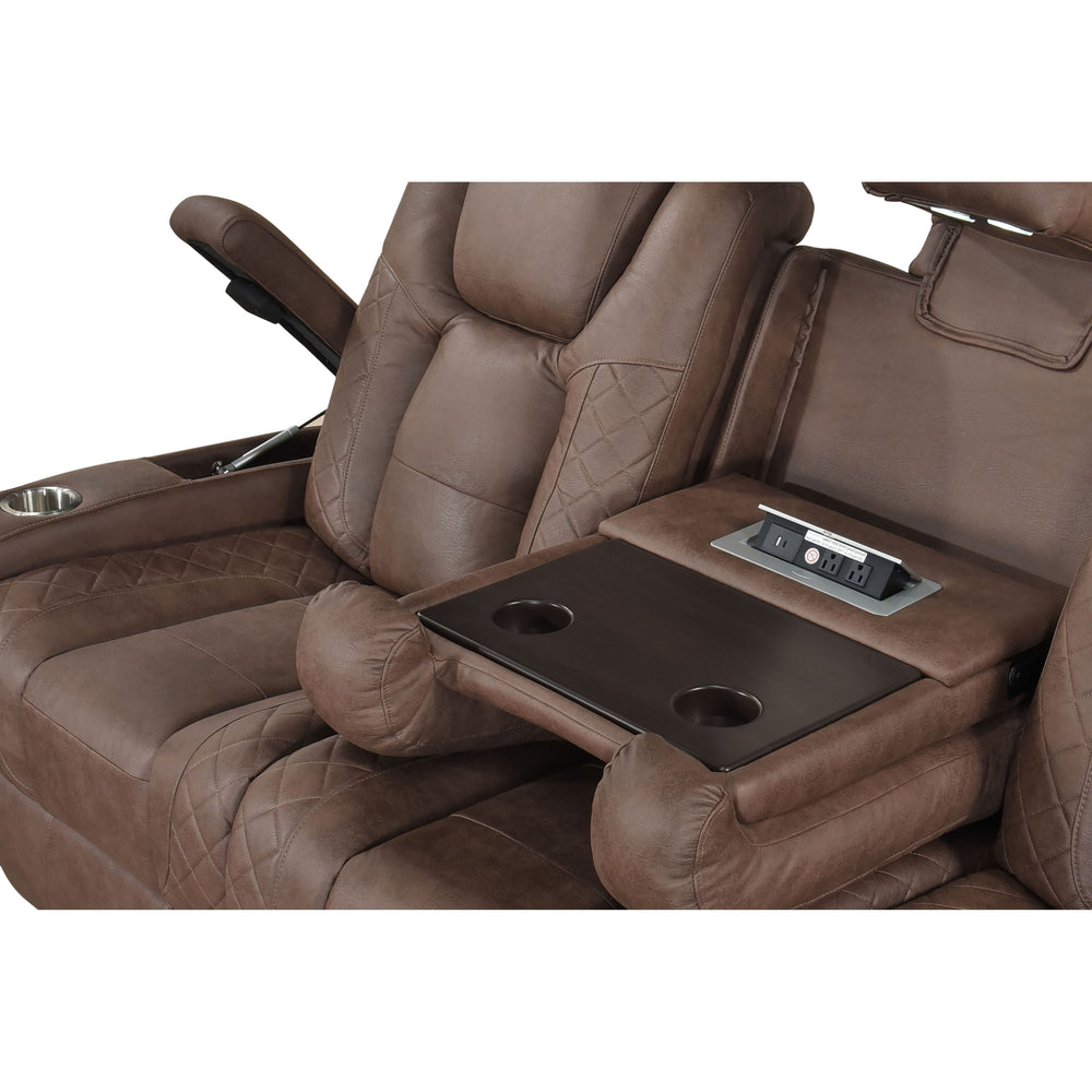 Ashley 3-PC Brown Fabric Power Recliner Set