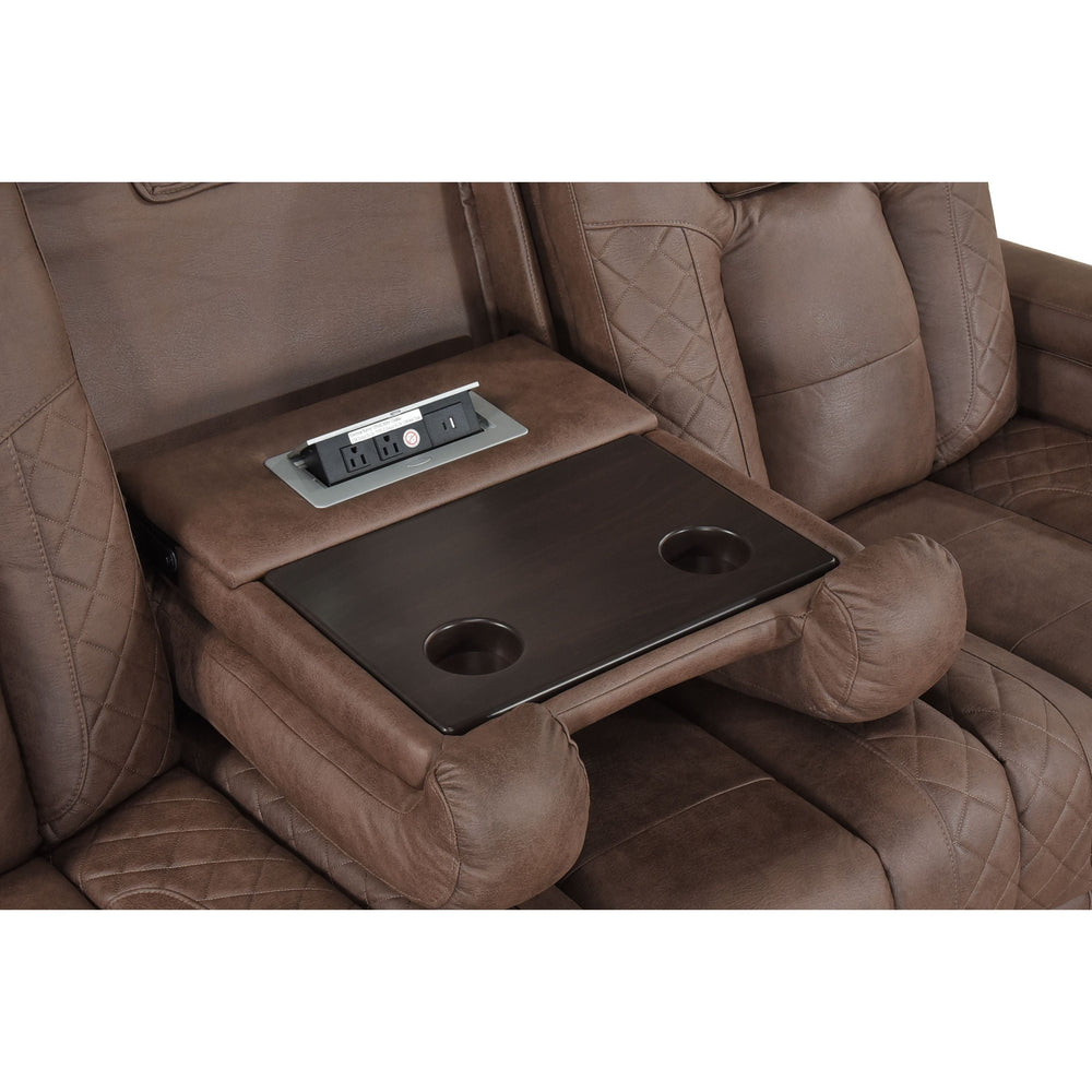 Ashley 3-PC Brown Fabric Power Recliner Set