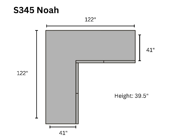 Noah Black Corduroy Sectional