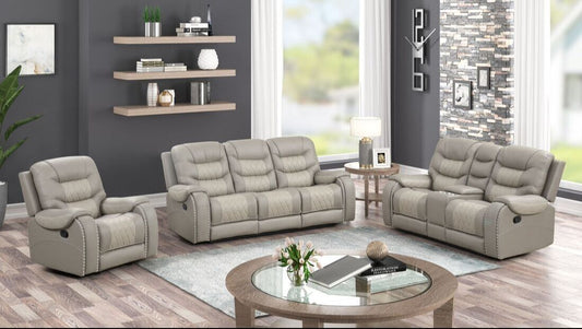 Ashley Light Gray Two Tone OVERSIZED 3PC Reclining Set