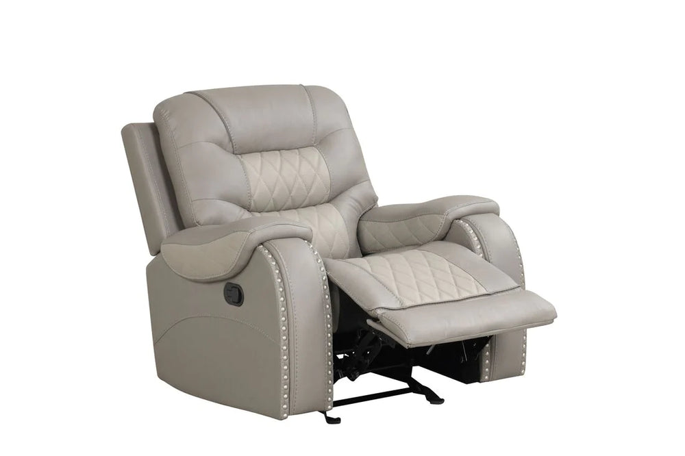 Ashley Light Gray Two Tone OVERSIZED 3PC Reclining Set