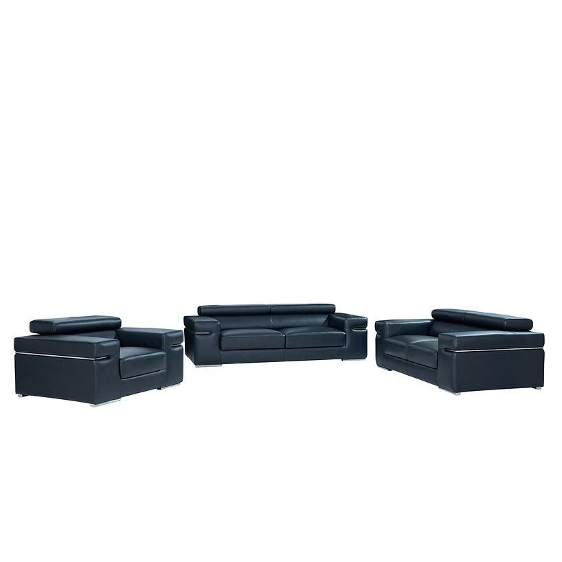 Soho Black Sofa Living Room Set