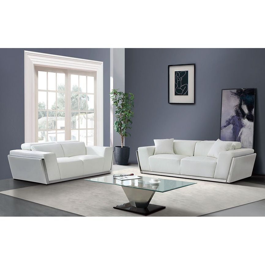 Domo White Sofa Living Room Set
