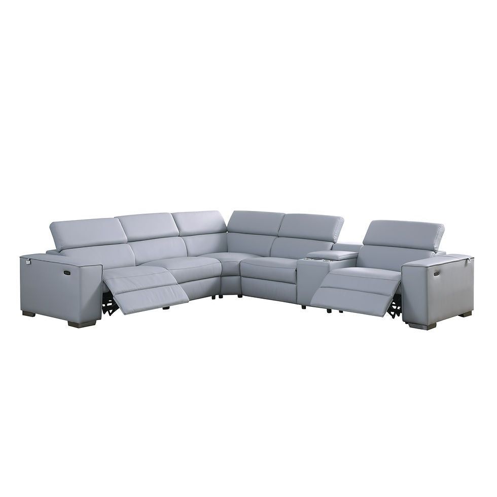 Picasso 6-PC  Light Blue 2 Power Reclining Set