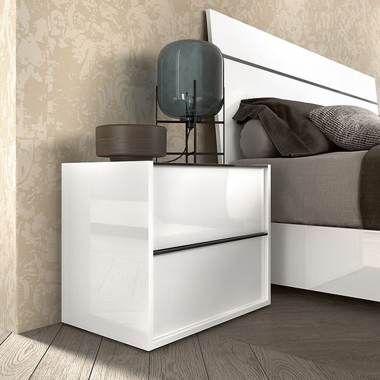Luna Collection | Italian White Bedroom Set | Queen & King | 4-PC & 5-PC