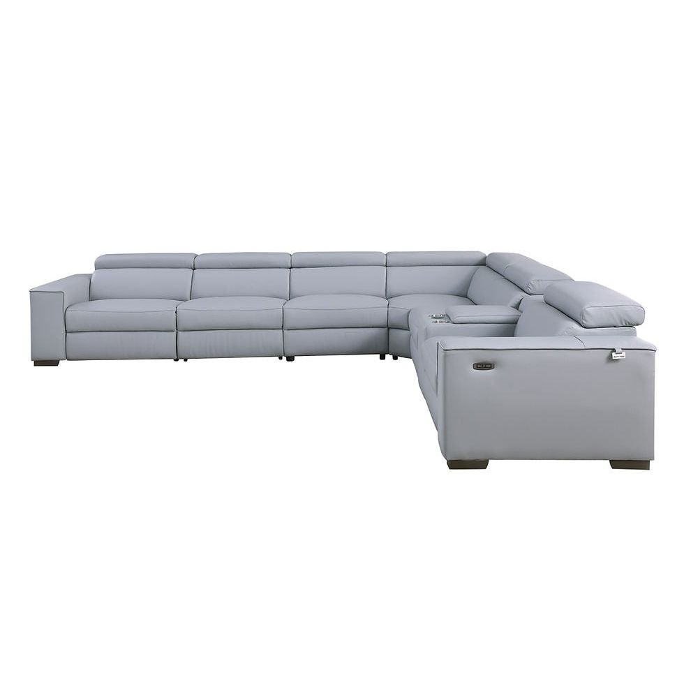 Picasso 7-PC Light Blue 3 Power Reclining Set