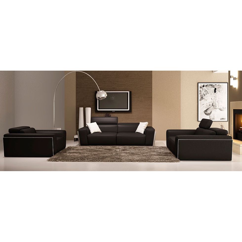 Domo Black Sofa Living Room Set