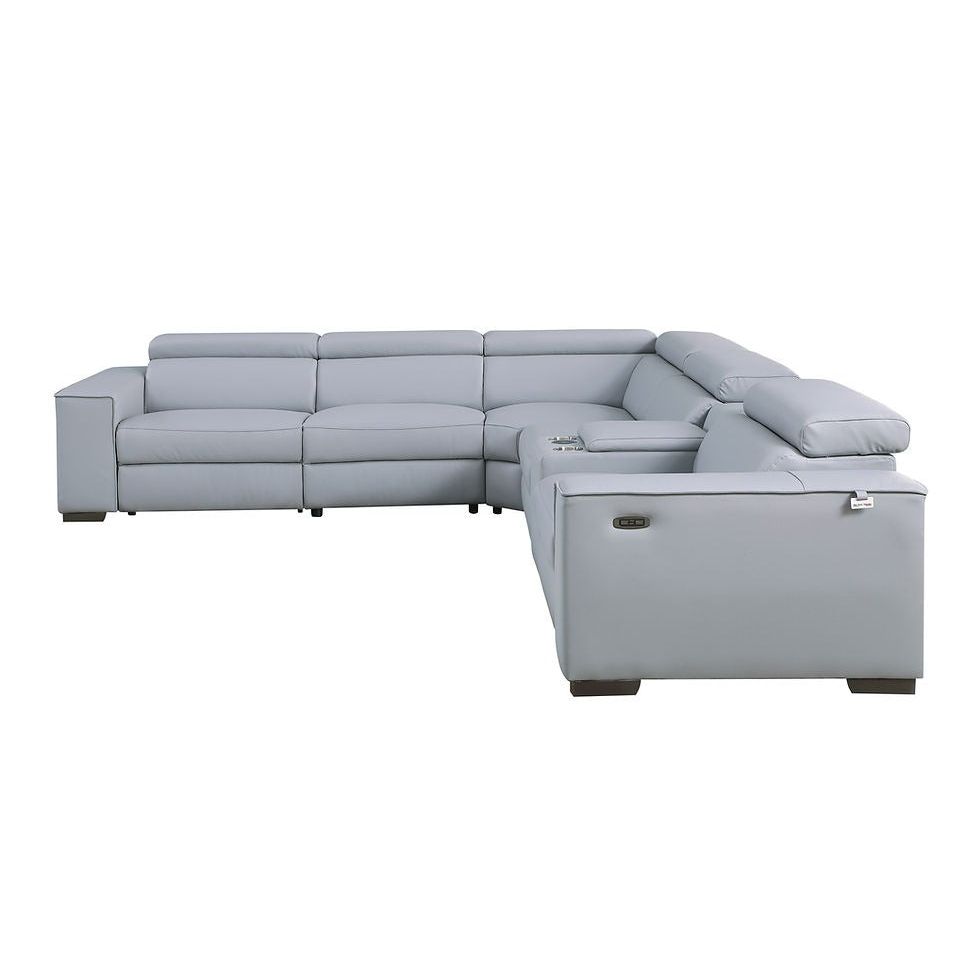 Picasso 6-PC  Light Blue 2 Power Reclining Set