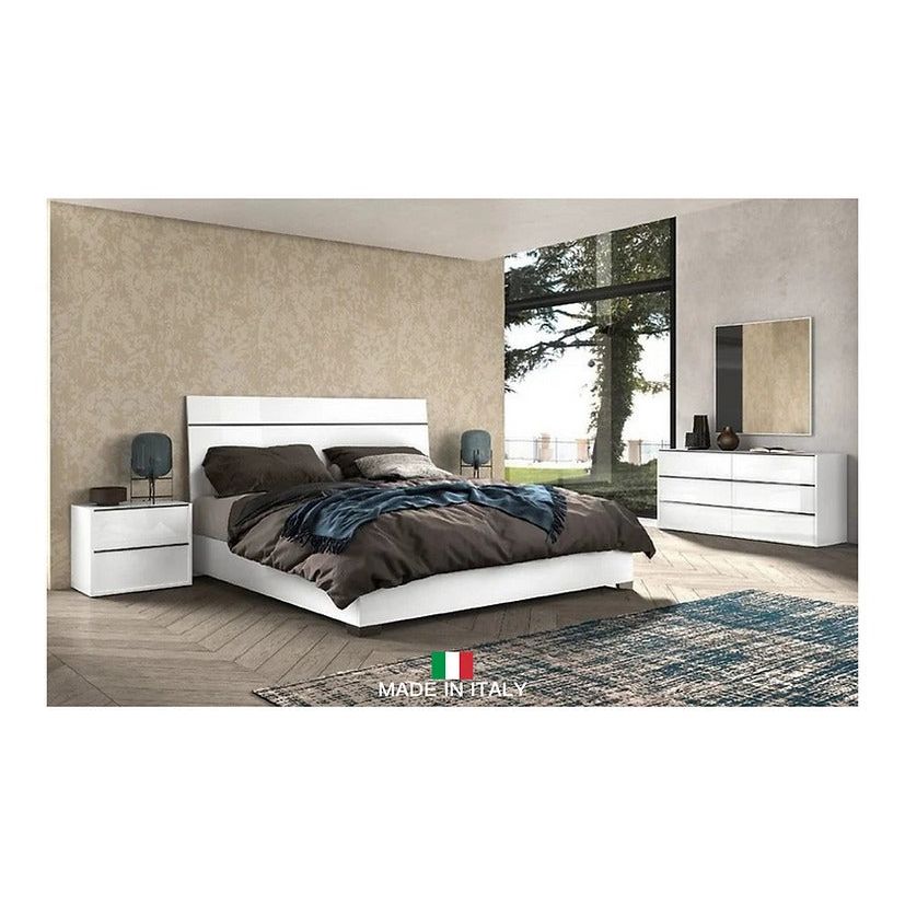 Luna Collection | Italian White Bedroom Set | Queen & King | 4-PC & 5-PC