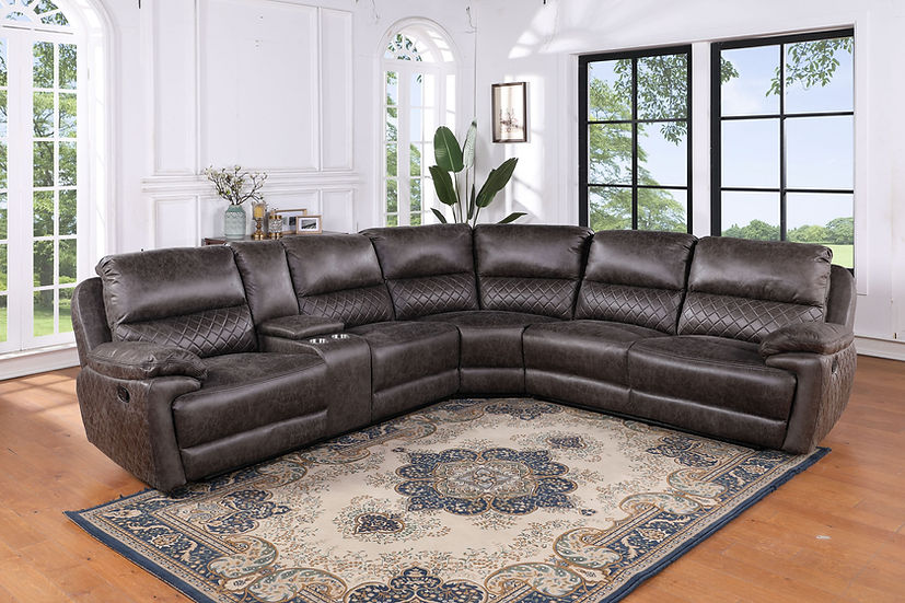 Martino Metallic Grey Sectional