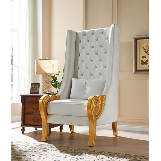 A-CH02 Throne 62.5" Tall (White)