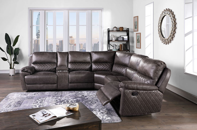 Martino Metallic Grey Sectional